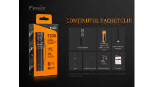 Fenix E30R - Lanternă reîncărcabilă - 1600 Lumeni - 203 Metri