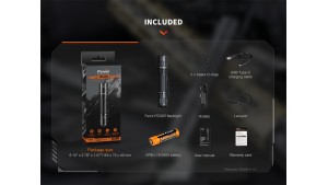 Fenix PD32R - Lanternă Reîncărcabilă - 1400 Lumeni - 344 Metri - Roddish Brown