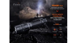 Fenix PD40R V3.0 - Lanternă Tactică Reîncărcabilă - 3000 Lumeni - 500 Metri
